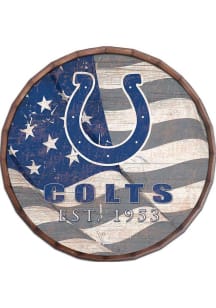 Indianapolis Colts Flag 24in Barrel Top Sign