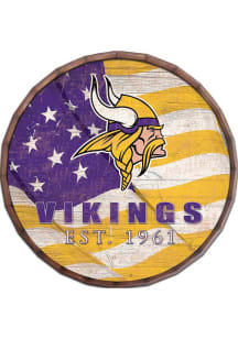 Minnesota Vikings Flag 24in Barrel Top Sign