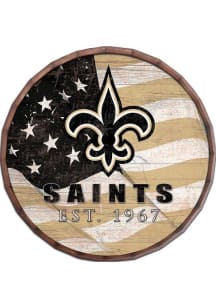 New Orleans Saints Flag 24in Barrel Top Sign