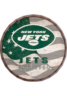 New York Jets Flag 24in Barrel Top Sign