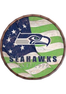 Seattle Seahawks Flag 24in Barrel Top Sign