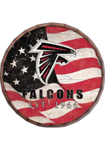 Atlanta Falcons Flag 16in Barrel Top Sign