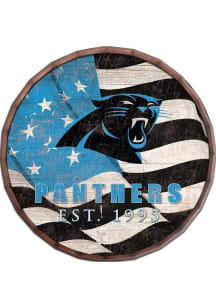 Carolina Panthers Flag 16in Barrel Top Sign