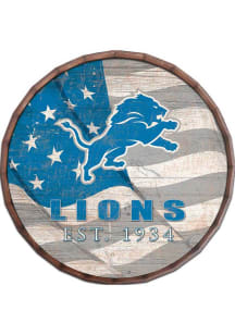 Detroit Lions Flag 16in Barrel Top Sign