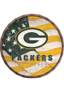 Green Bay Packers Flag 16in Barrel Top Sign