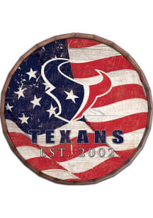 Houston Texans Flag 16in Barrel Top Sign
