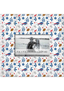 Buffalo Bills Floral Pattern 10x10 Picture Frame