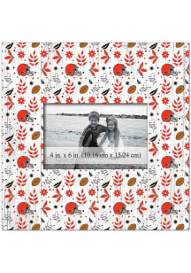 Cleveland Browns Floral Pattern 10x10 Picture Frame