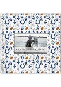 Indianapolis Colts Floral Pattern 10x10 Picture Frame