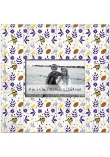Minnesota Vikings Floral Pattern 10x10 Picture Frame
