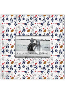 New England Patriots Floral Pattern 10x10 Picture Frame