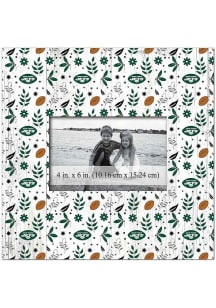 New York Jets Floral Pattern 10x10 Picture Frame