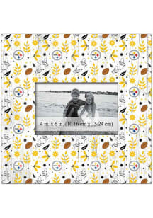 Pittsburgh Steelers Floral Pattern 10x10 Picture Frame