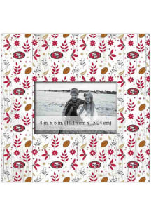 San Francisco 49ers Floral Pattern 10x10 Picture Frame