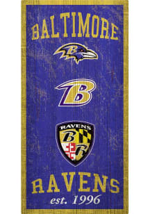 Baltimore Ravens Heritage 6x12 Sign