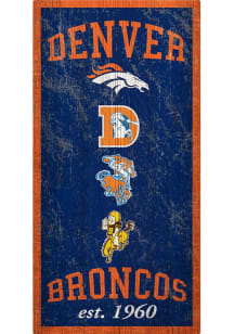 Denver Broncos Heritage 6x12 Sign