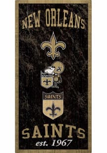 New Orleans Saints Heritage 6x12 Sign