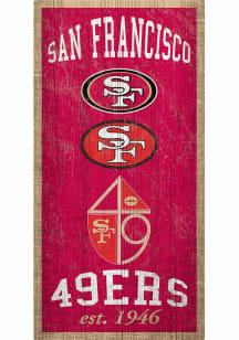 San Francisco 49ers Heritage 6x12 Sign