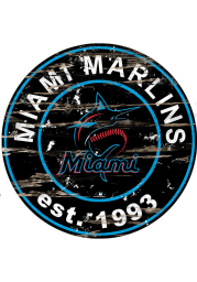 Miami Marlins Established Date Circle 24 Inch Sign