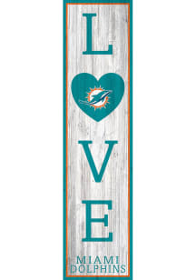 Miami Dolphins 24in Love Leaner Sign