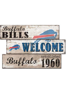 Buffalo Bills 3 Plank Welcome Sign