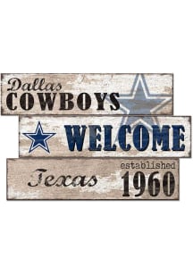 Dallas Cowboys 3 Plank Welcome Sign