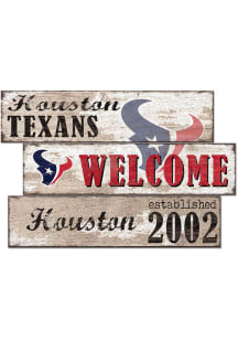Houston Texans 3 Plank Welcome Sign