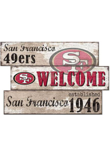 San Francisco 49ers 3 Plank Welcome Sign
