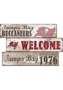 Tampa Bay Buccaneers 3 Plank Welcome Sign