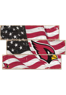 Arizona Cardinals 3 Plank Flag Sign