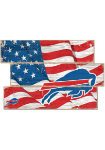 Buffalo Bills 3 Plank Flag Sign