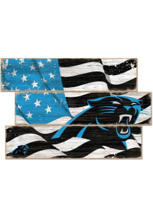 Carolina Panthers 3 Plank Flag Sign