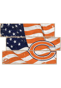 Chicago Bears 3 Plank Flag Sign