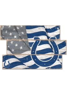 Indianapolis Colts 3 Plank Flag Sign