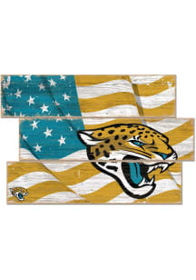 Jacksonville Jaguars 3 Plank Flag Sign