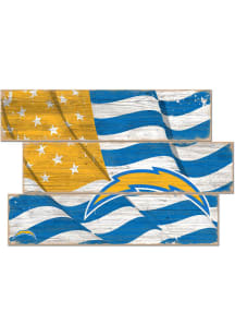 Los Angeles Chargers 3 Plank Flag Sign