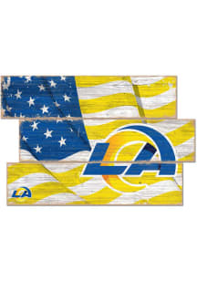 Los Angeles Rams 3 Plank Flag Sign