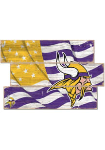 Minnesota Vikings 3 Plank Flag Sign