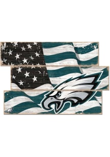 Philadelphia Eagles 3 Plank Flag Sign