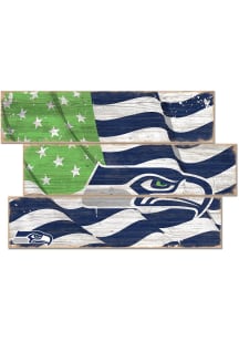 Seattle Seahawks 3 Plank Flag Sign