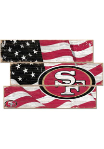 San Francisco 49ers 3 Plank Flag Sign