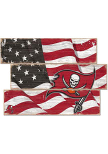 Tampa Bay Buccaneers 3 Plank Flag Sign