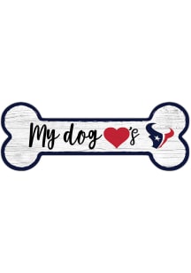 Houston Texans Dog Bone 6x12 Sign