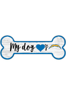 Los Angeles Chargers Dog Bone 6x12 Sign
