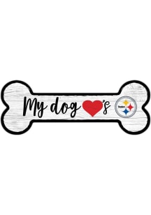 Pittsburgh Steelers Dog Bone 6x12 Sign