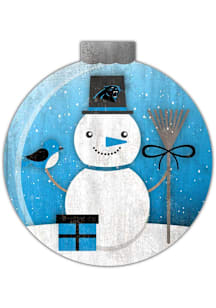 Carolina Panthers Snowglobe 12in Sign - Blue