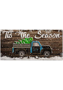 Carolina Panthers Tis the Season 6x12 Sign - Blue