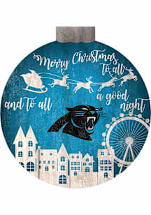 Carolina Panthers Christmas Village Sign - Blue