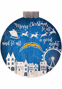 Los Angeles Chargers Christmas Village Sign - Blue