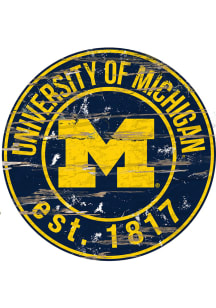 Michigan Wolverines Established Date Circle 24 Inch Sign